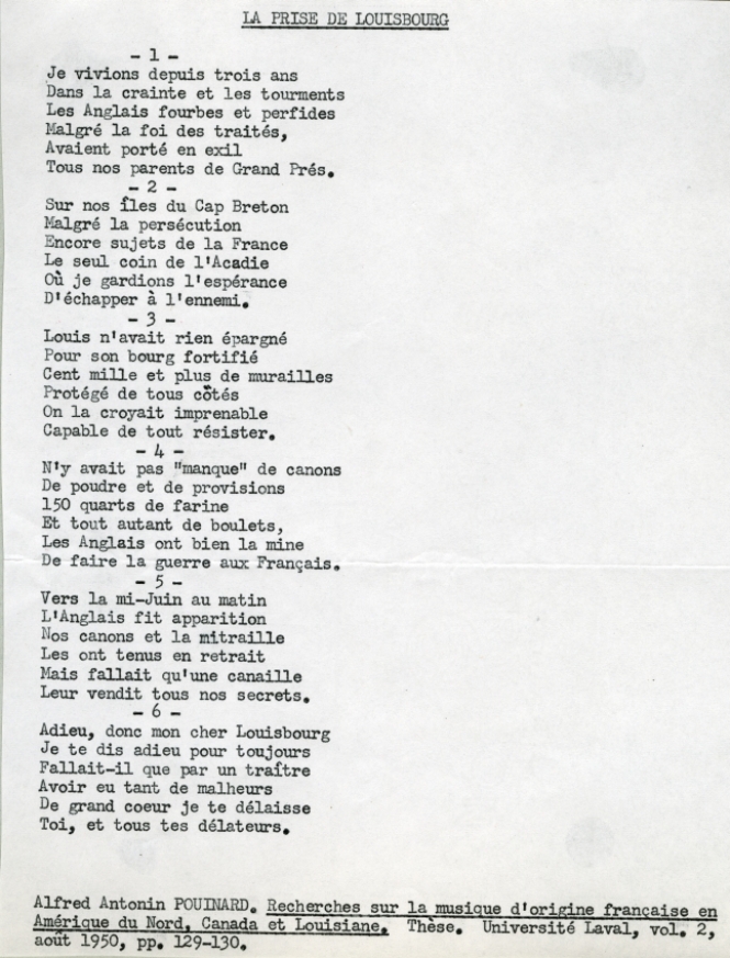 La Prise de Louisbourg